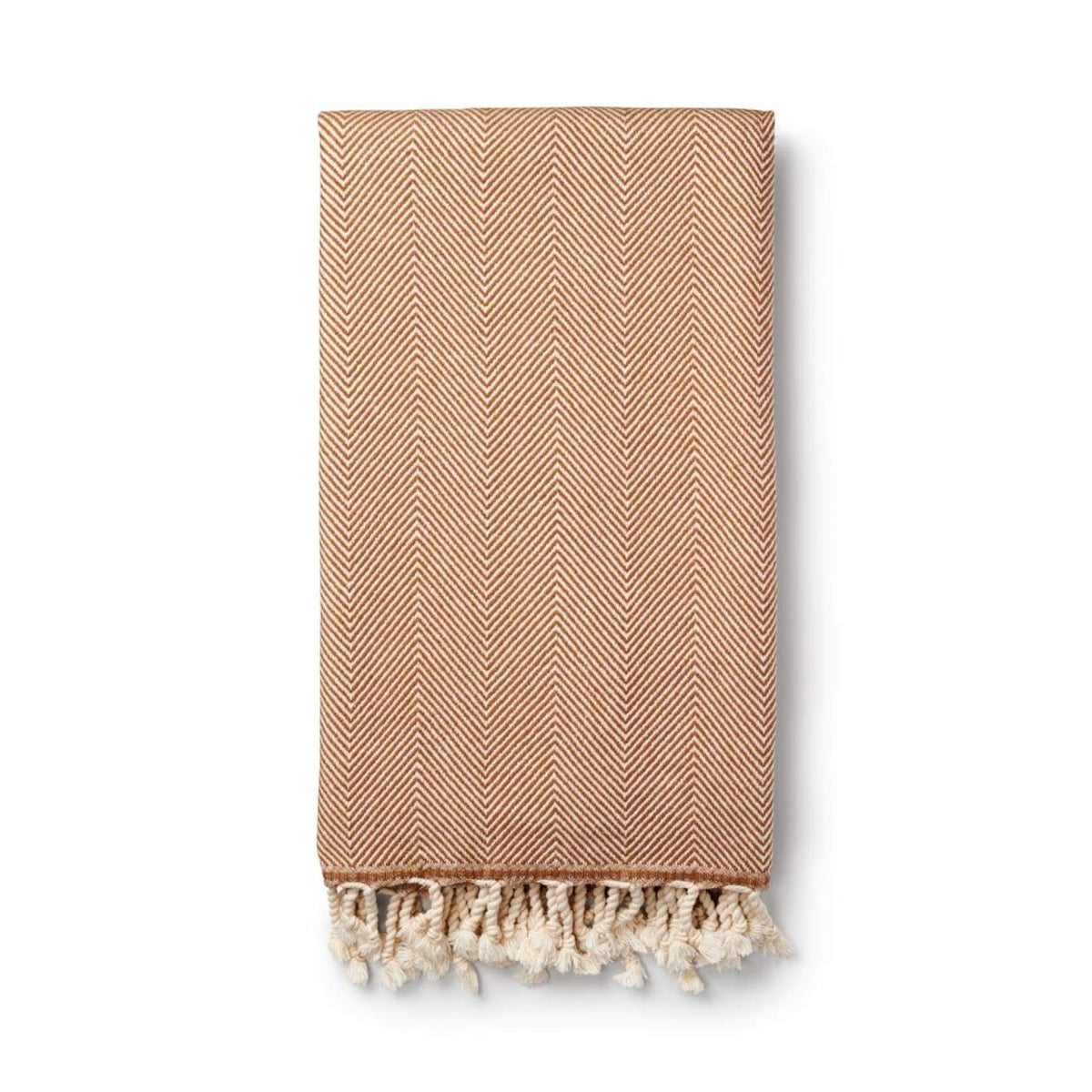 Sema Herringbone Cotton & Lambswool Blanket