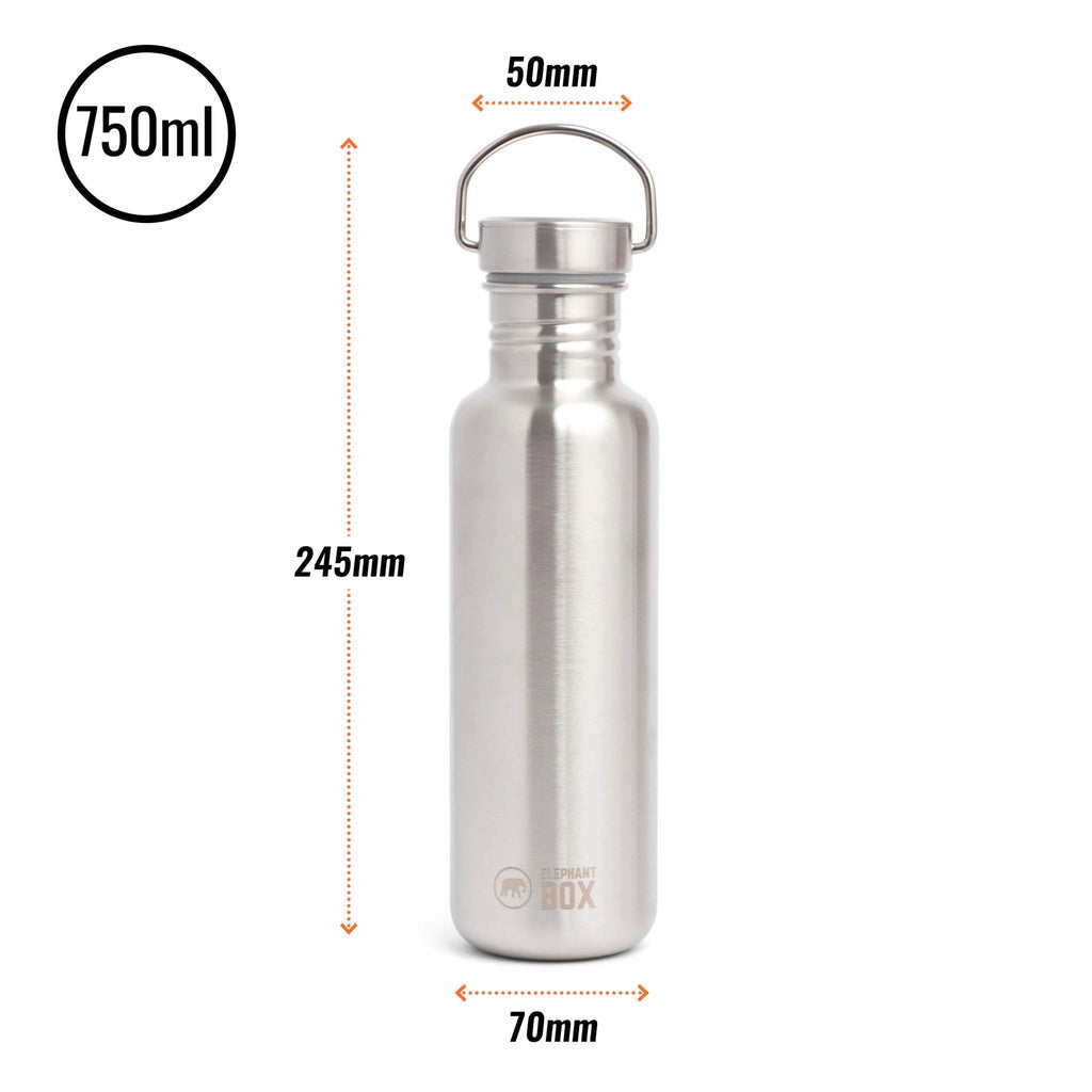 Elephant Box - Single-Wall Metal Water Bottle, 750ml - Buy Me Once UK
