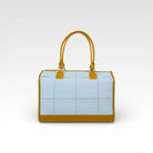 Elvis & Kresse small post bag in pale blue rescued leather with fire-hose