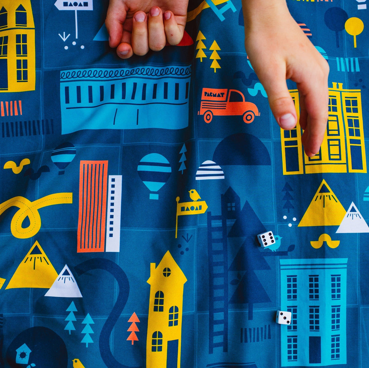 Snakes & Ladders Print Waterproof Picnic Blanket Family