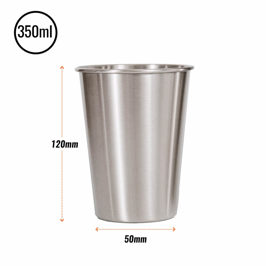 Elephant Box - Stainless Steel Cups, 350ml, Pack of 4 - Buy Me Once UK