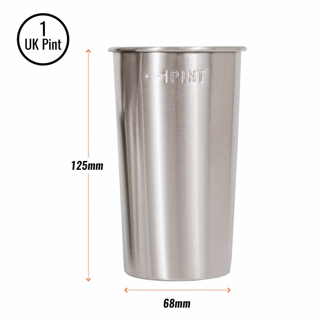 Elephant Box - Stainless Steel Cups, 600ml, Pack of 4 - Buy Me Once UK