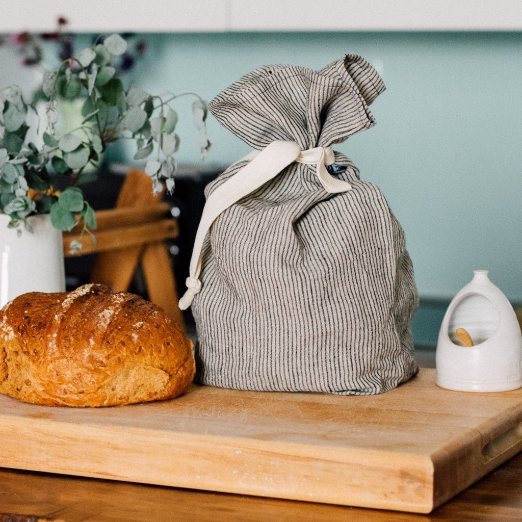 Helen Round - Striped Linen Bread Bag - Buy Me Once UK