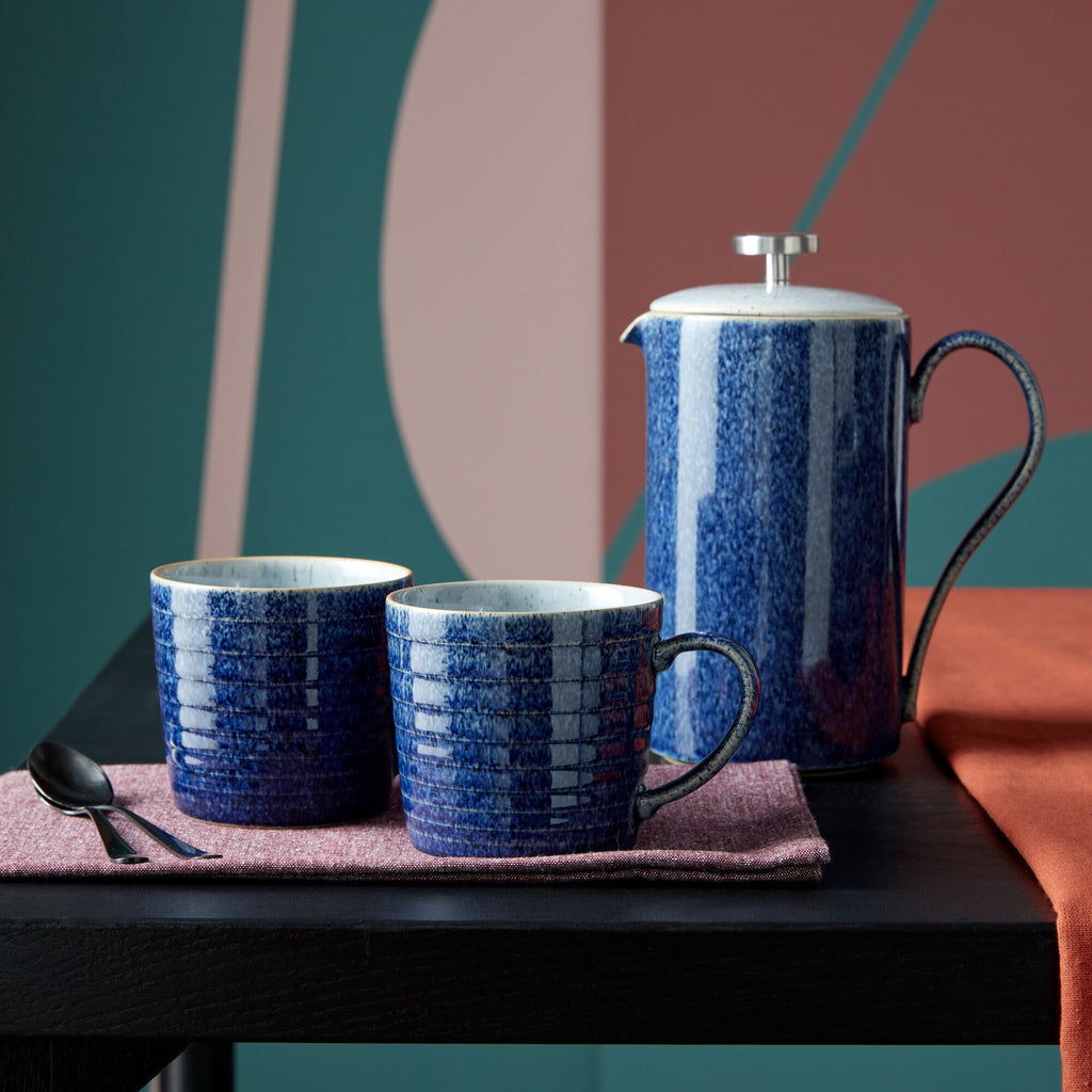 Denby - Studio Blue Set of 2 Pebble Ridged Mug - Buy Me Once UK