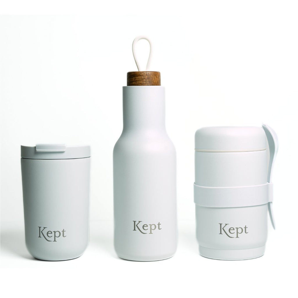 Kept - Travel Mug, Food Flask & Bottle Set, Chalk - Buy Me Once UK