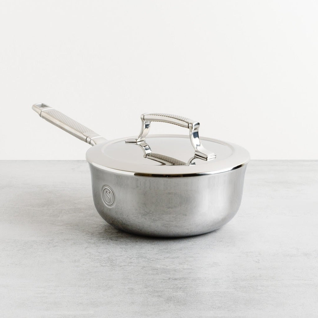SAVEUR Selects - Tri-Ply Stainless Steel Chef's Pan with Insulated Lid - Buy Me Once UK