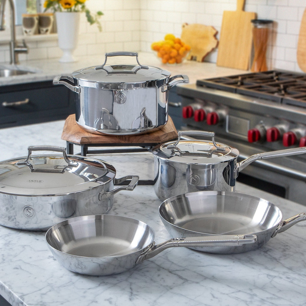 SAVEUR Selects - Tri-ply Stainless Steel Cookware, Set of 5 - Buy Me Once UK