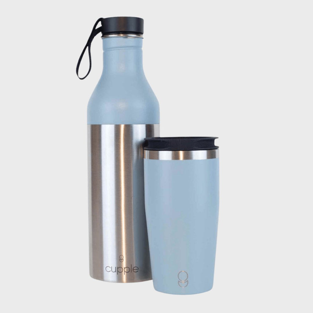 Cupple - Water Bottle & Coffee Cup, Light Blue - Buy Me Once UK