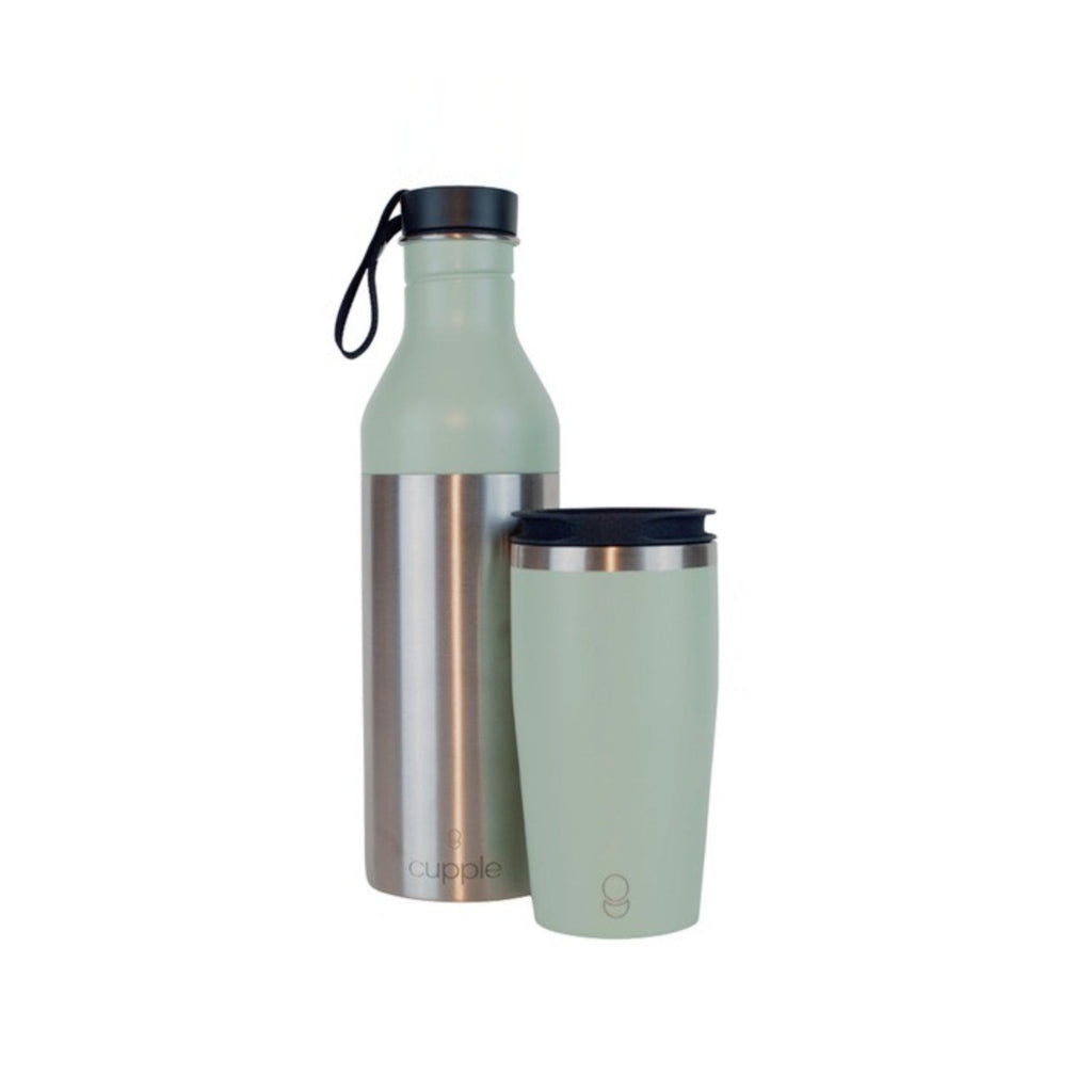 Cupple - Water Bottle & Coffee Cup, Sea Green - Buy Me Once UK