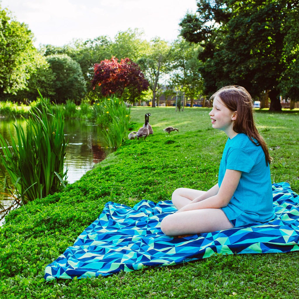 Pacmat - Waterproof Harlequin Print Picnic Blanket, Family Size - Buy Me Once UK