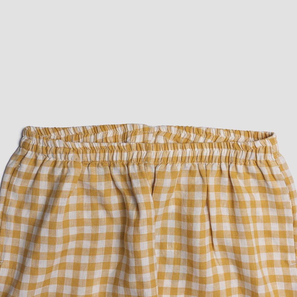 Piglet in Bed - Women's Gingham Pyjama Trouser Set, Honey - Buy Me Once UK