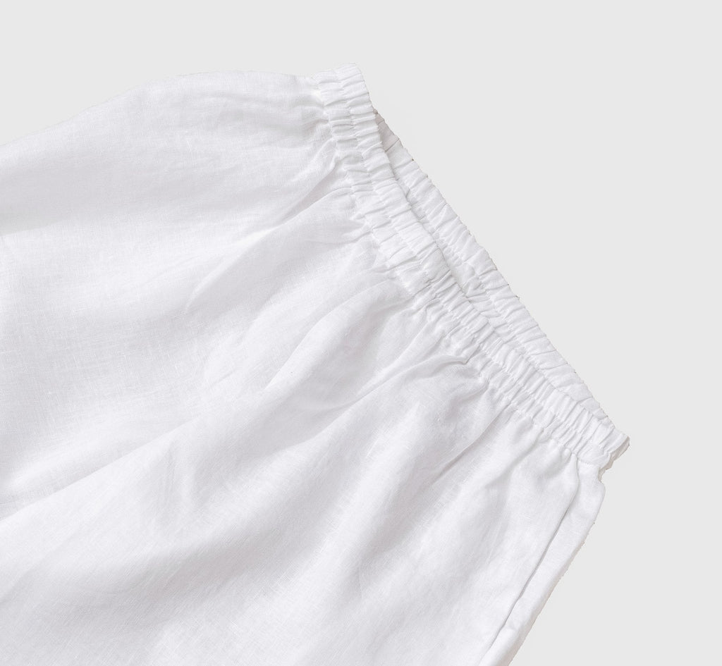 Piglet in Bed - Women's White Linen Pyjama Set - Buy Me Once UK