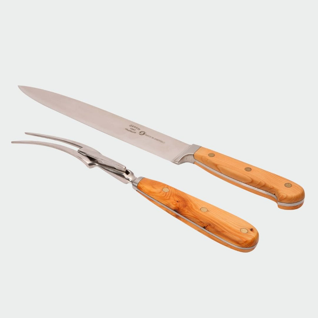 Forest & Forge - Yew Carving Knife And Fork Set - Buy Me Once UK