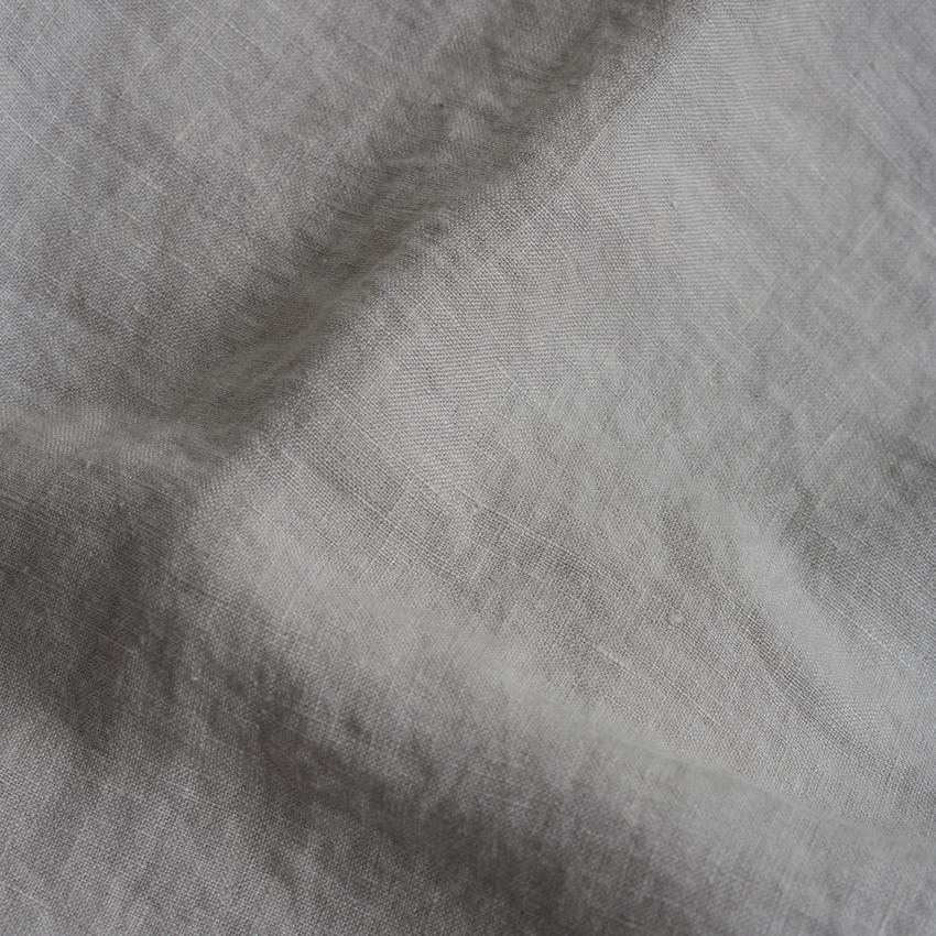 Dove Grey Linen Fitted Sheet - Piglet in Bed