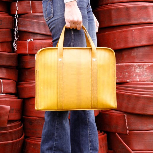 Reclaimed Fire Hose Compact Briefcase - BuyMeOnce Direct - BuyMeOnce UK
