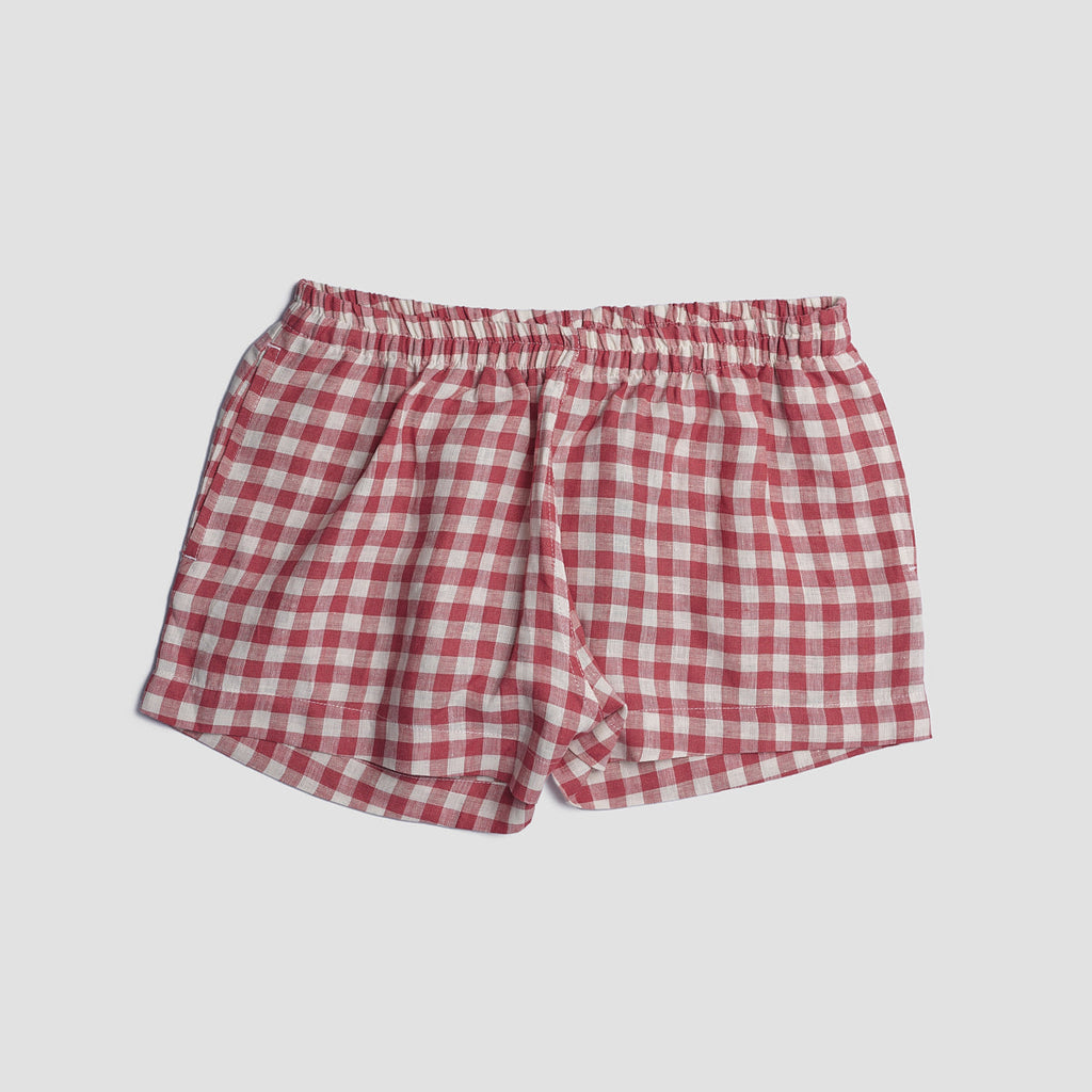 Mineral Red Gingham Pyjama Shorts