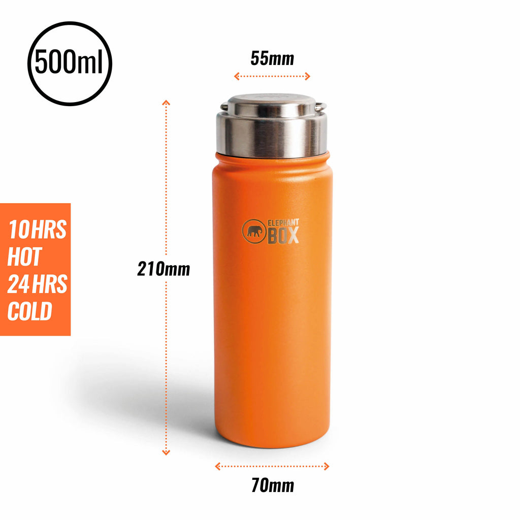 Wide Mouth Insulated Bottle 500ml Water Bottle Elephant Box